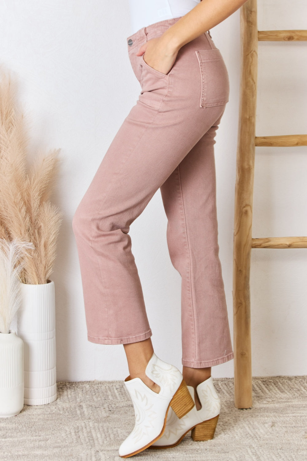 RISEN Full Size High Rise Ankle Flare Jeans-Angel Casuals