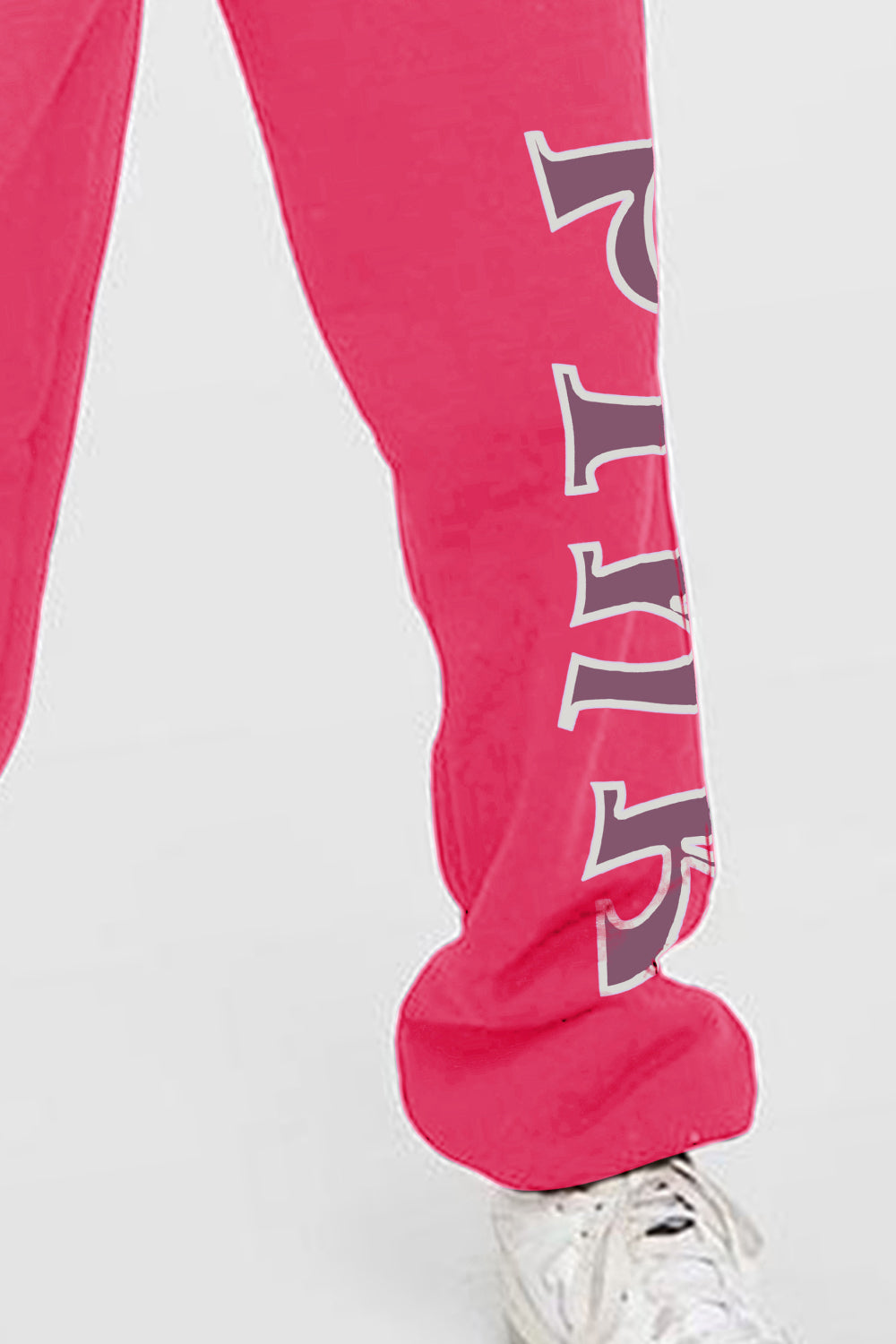 Simply Love Full Size PINK Graphic Sweatpants-Angel Casuals