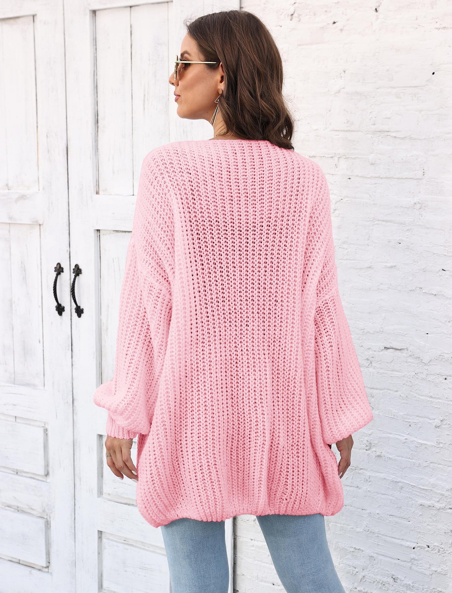 Open Front Long Sleeve Cardigan-Angel Casuals