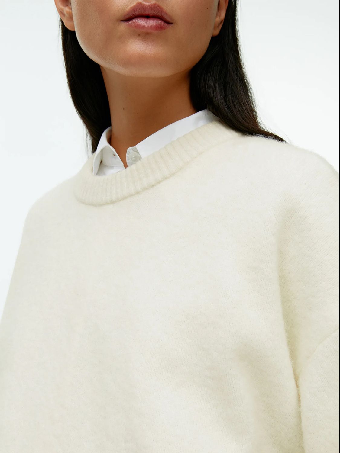 Round Neck Drop Shoulder Sweater-Angel Casuals