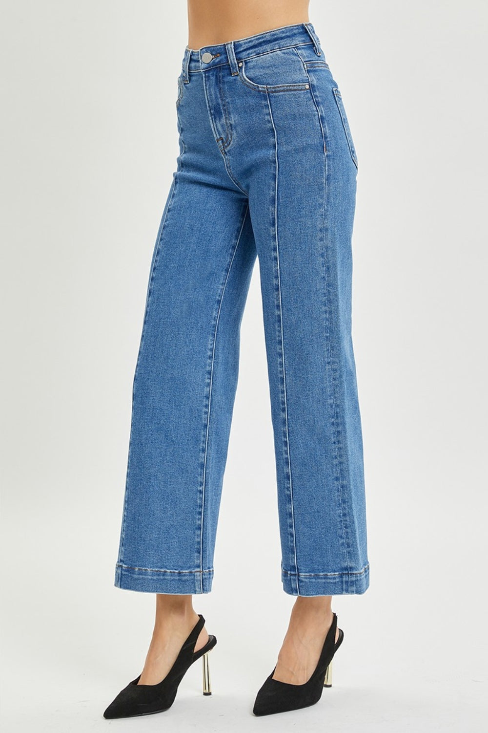 RISEN Full Size High Rise Wide Leg Jeans-Angel Casuals