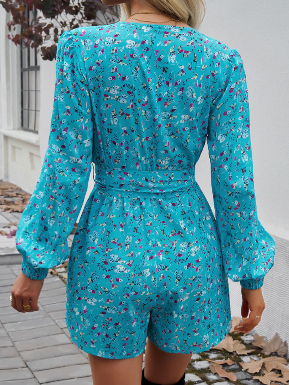 Devine Tied Surplice Long Sleeve Romper-Angel Casuals