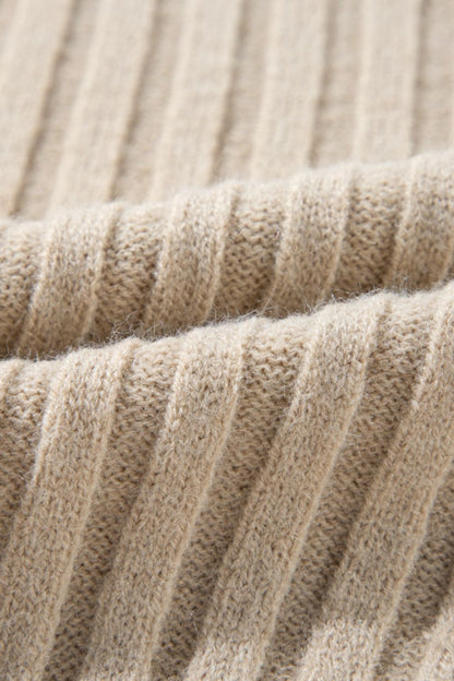 Cable-Knit Color Block Round Neck Sweater-Angel Casuals