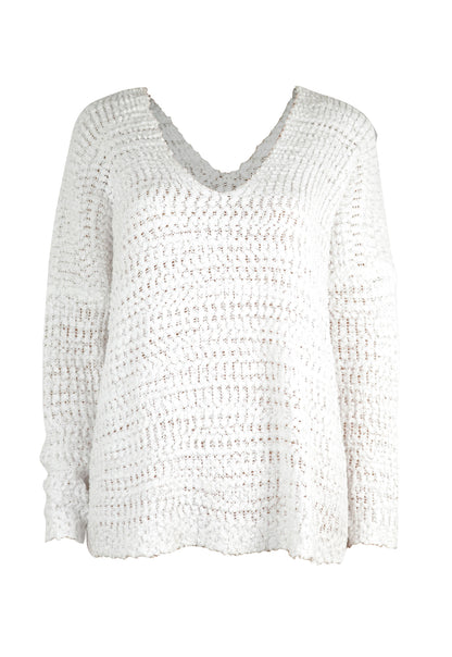 Angel Wings Single Shoulder Long Sleeve Sweater-Angel Casuals