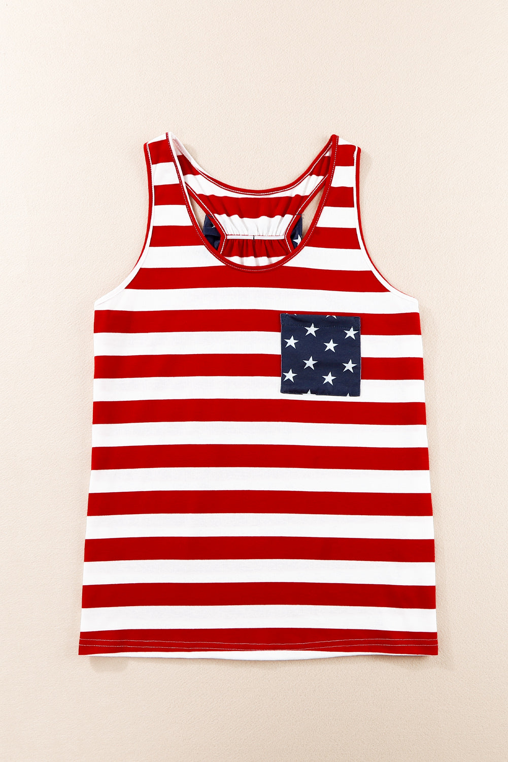 Star and Stripe Scoop Neck Tank-Angel Casuals