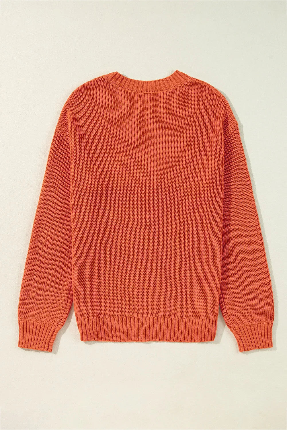 THANKSGIVING Round Neck Long Sleeve Sweater-Angel Casuals