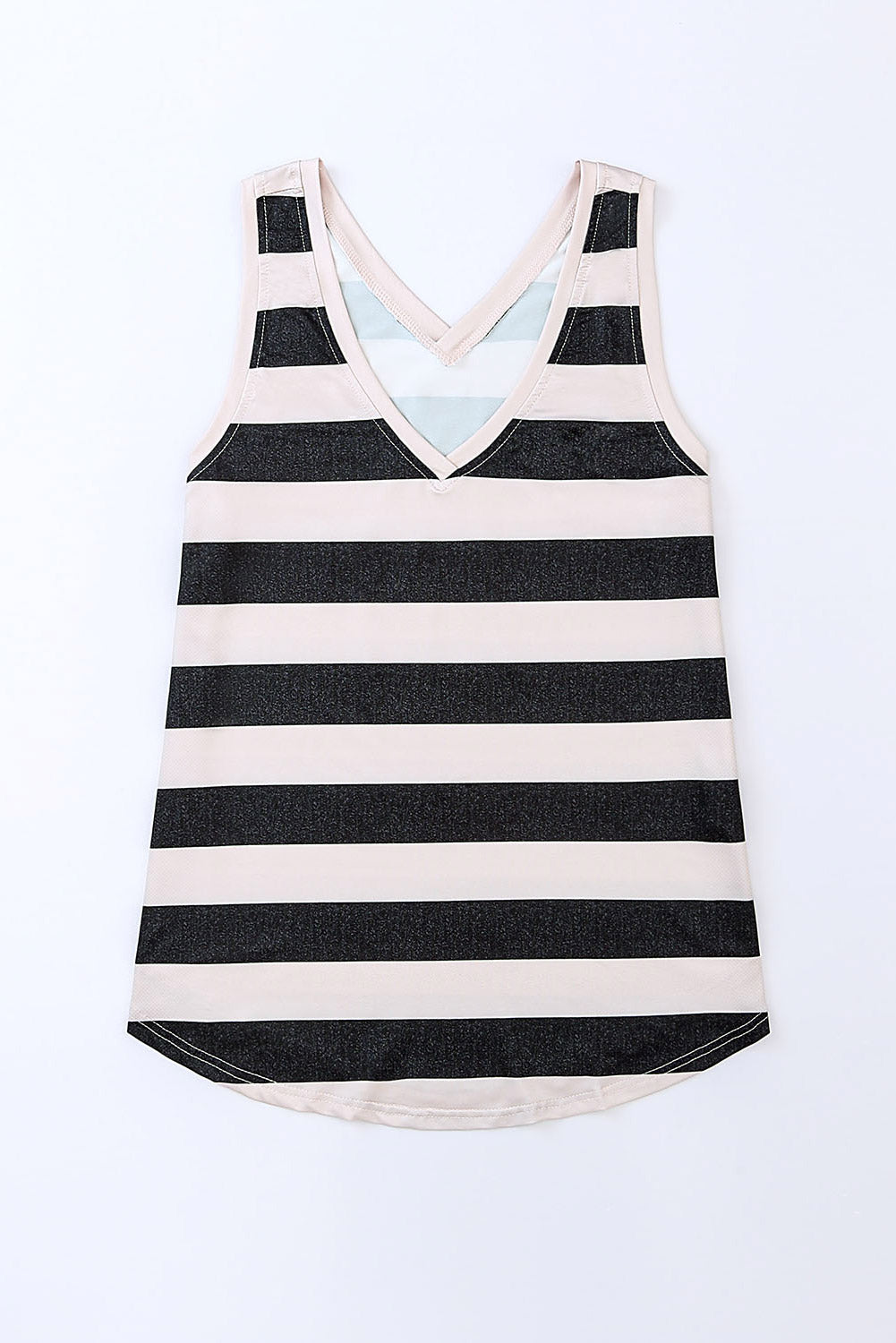 Striped V-Neck Tank-Angel Casuals