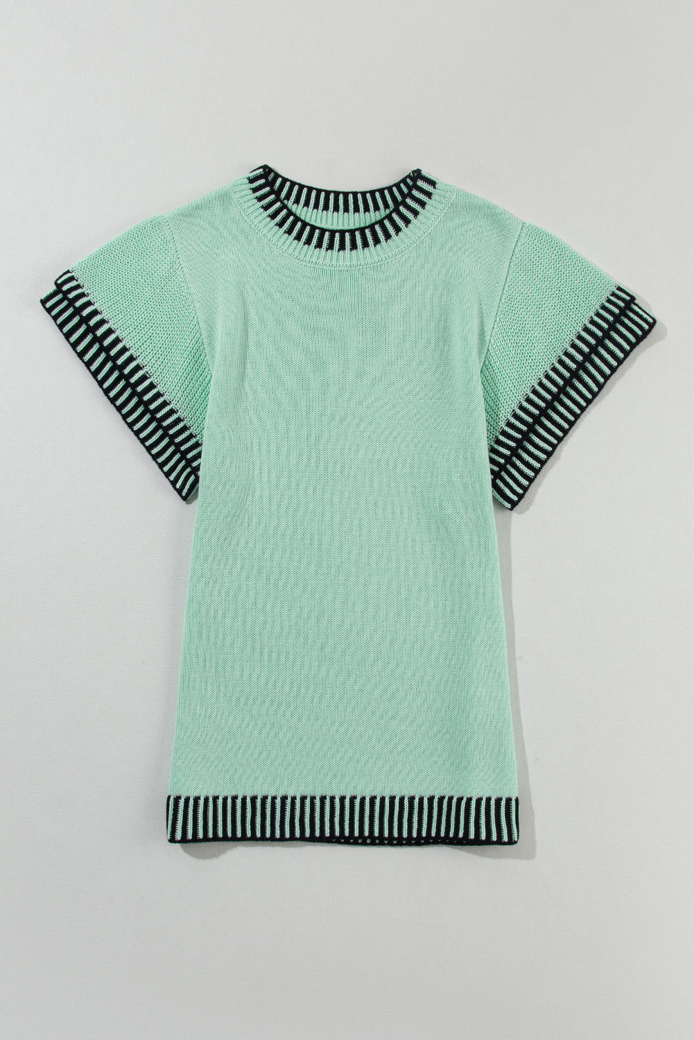 Round Neck Short Sleeve Knit Top-Angel Casuals