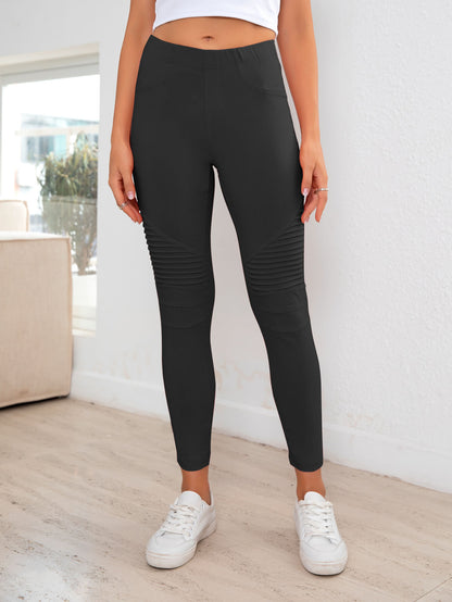 Ribbed Detail Leggings-Angel Casuals