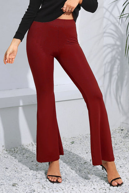 High Waist Long Flare Pants-Angel Casuals