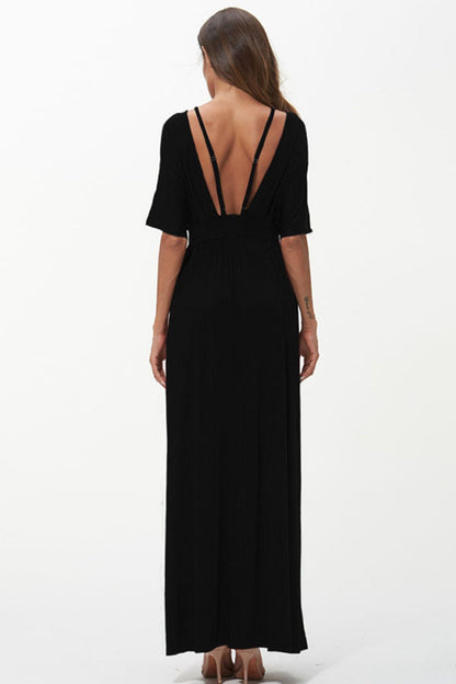 Strappy Neck Maxi Dress-Angel Casuals