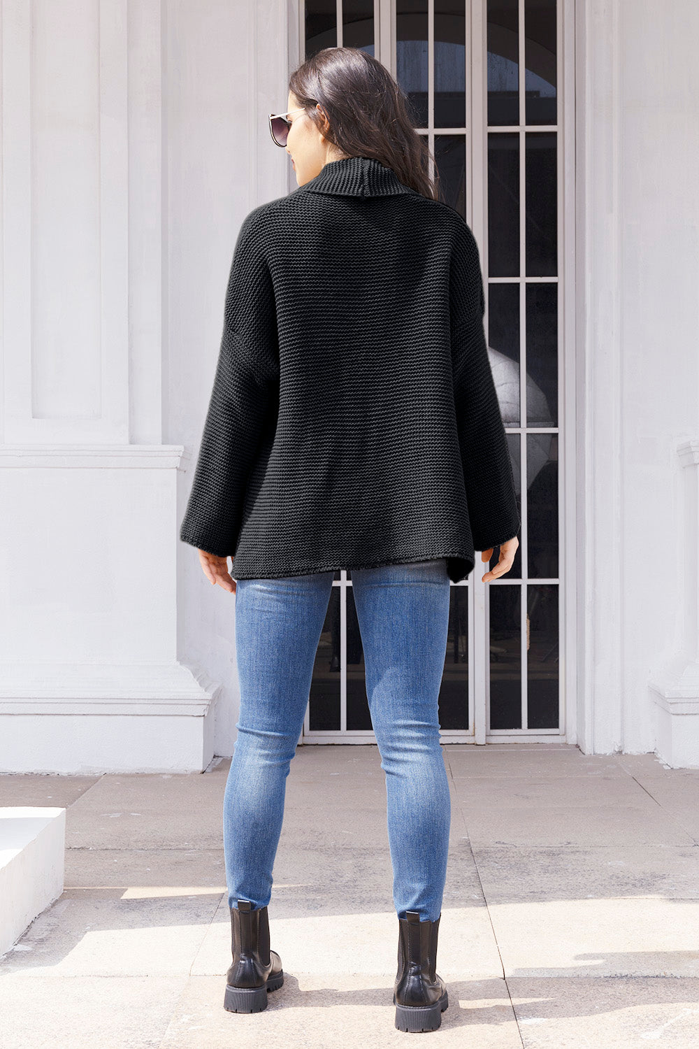 Tied Open Front Long Sleeve Cardigan-Angel Casuals