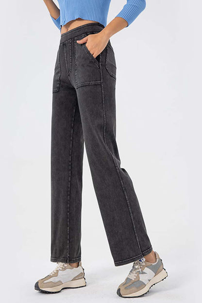 Pocketed Long Jeans-Angel Casuals