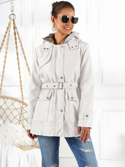 Ivy Lane Full Size Hooded Jacket with Detachable Liner (Three-Way Wear)-Angel Casuals