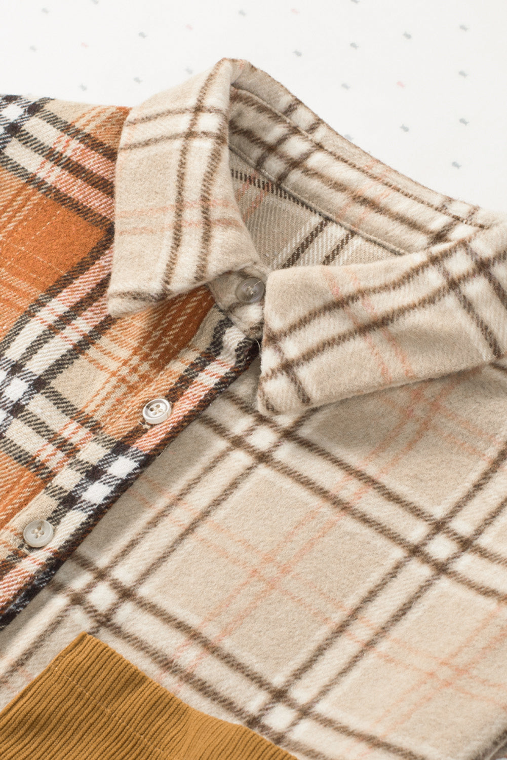 Plaid Button Up Long Sleeve Shacket-Angel Casuals