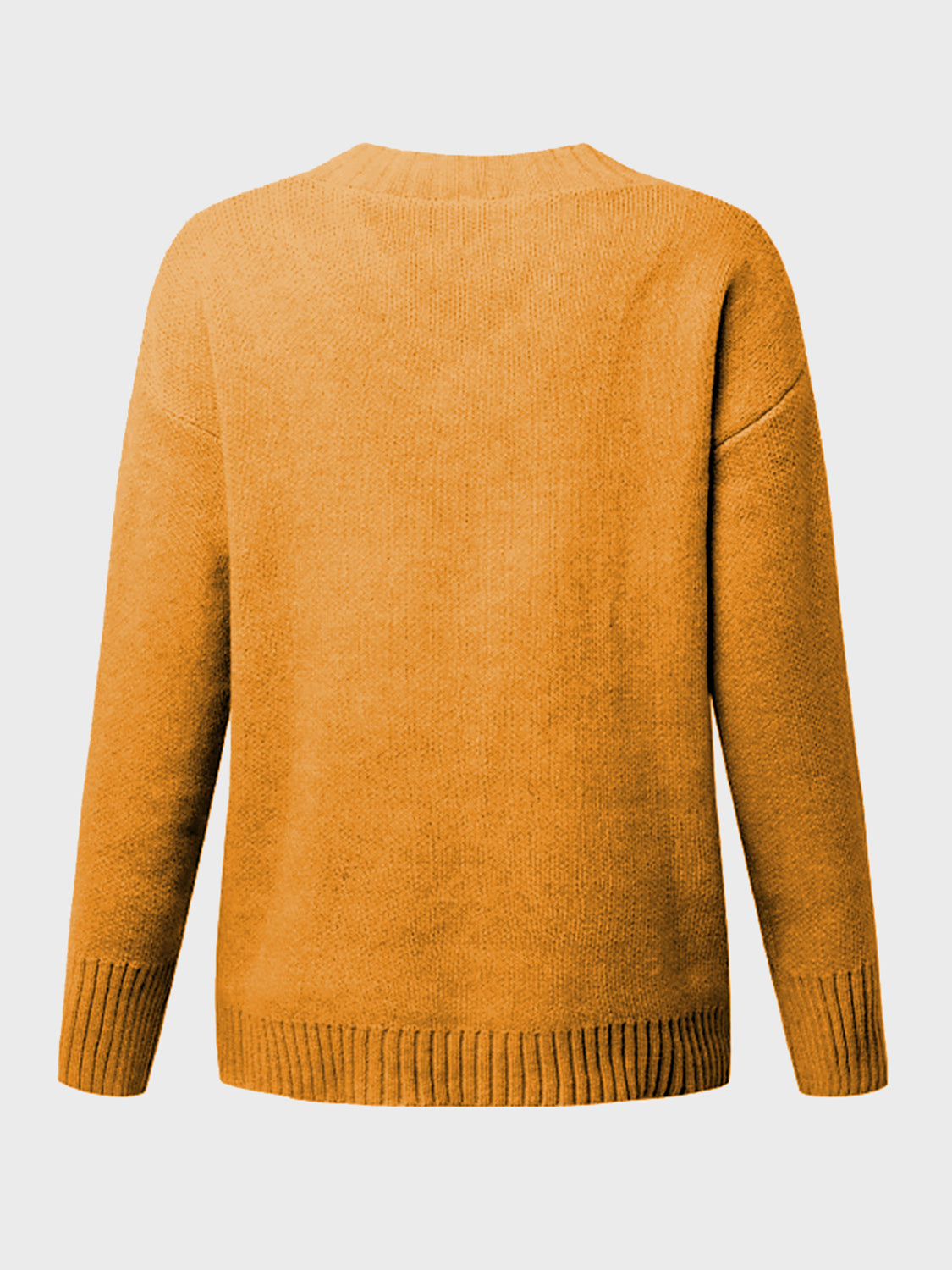 V-Neck Long Sleeve Knit Top-Angel Casuals