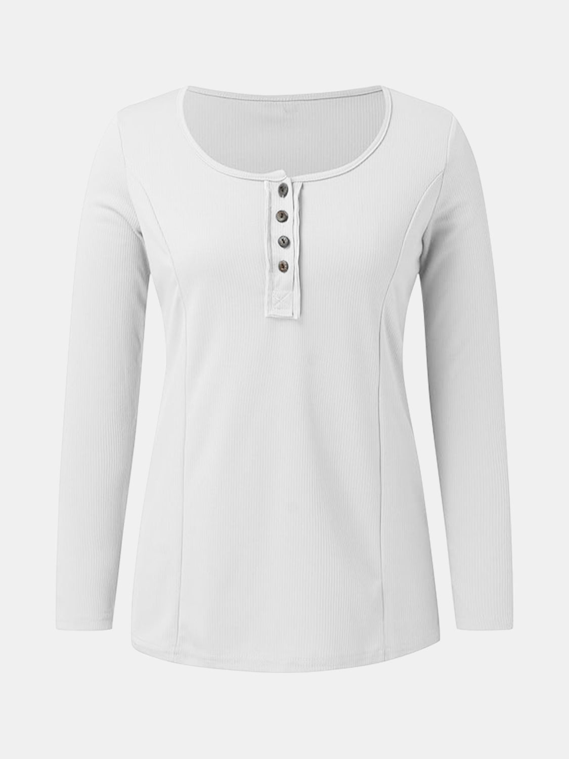 Full Size Scoop Neck Long Sleeve T-Shirt-Angel Casuals
