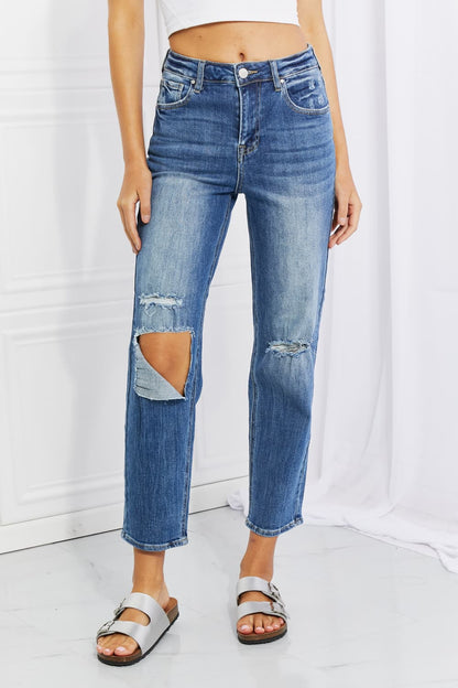 RISEN Full Size Emily High Rise Relaxed Jeans-Angel Casuals