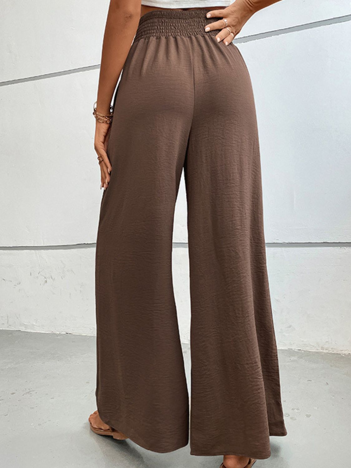 Wide Waistband Relax Fit Long Pants-Angel Casuals