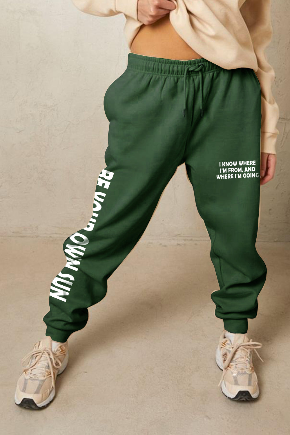 Simply Love Full Size BE YOUR OWN SUN Graphic Sweatpants-Angel Casuals