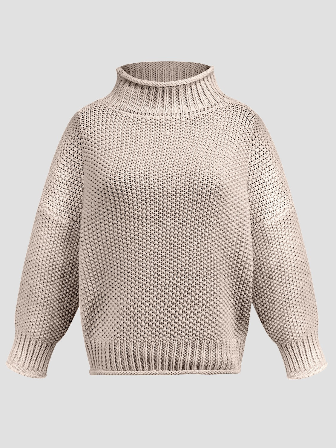 Turtleneck Long Sleeve Sweater-Angel Casuals