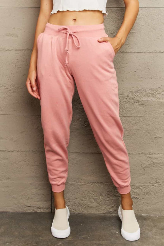 Ninexis Full Size Tie Waist Long Sweatpants-Angel Casuals