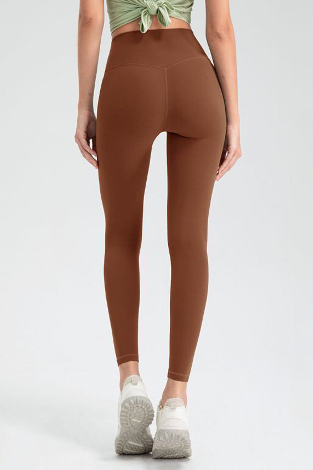 Wide Waistband High Waist Sport Leggings-Angel Casuals