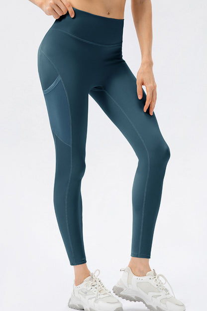 High Waist Slim Fit Long Sports Pants-Angel Casuals