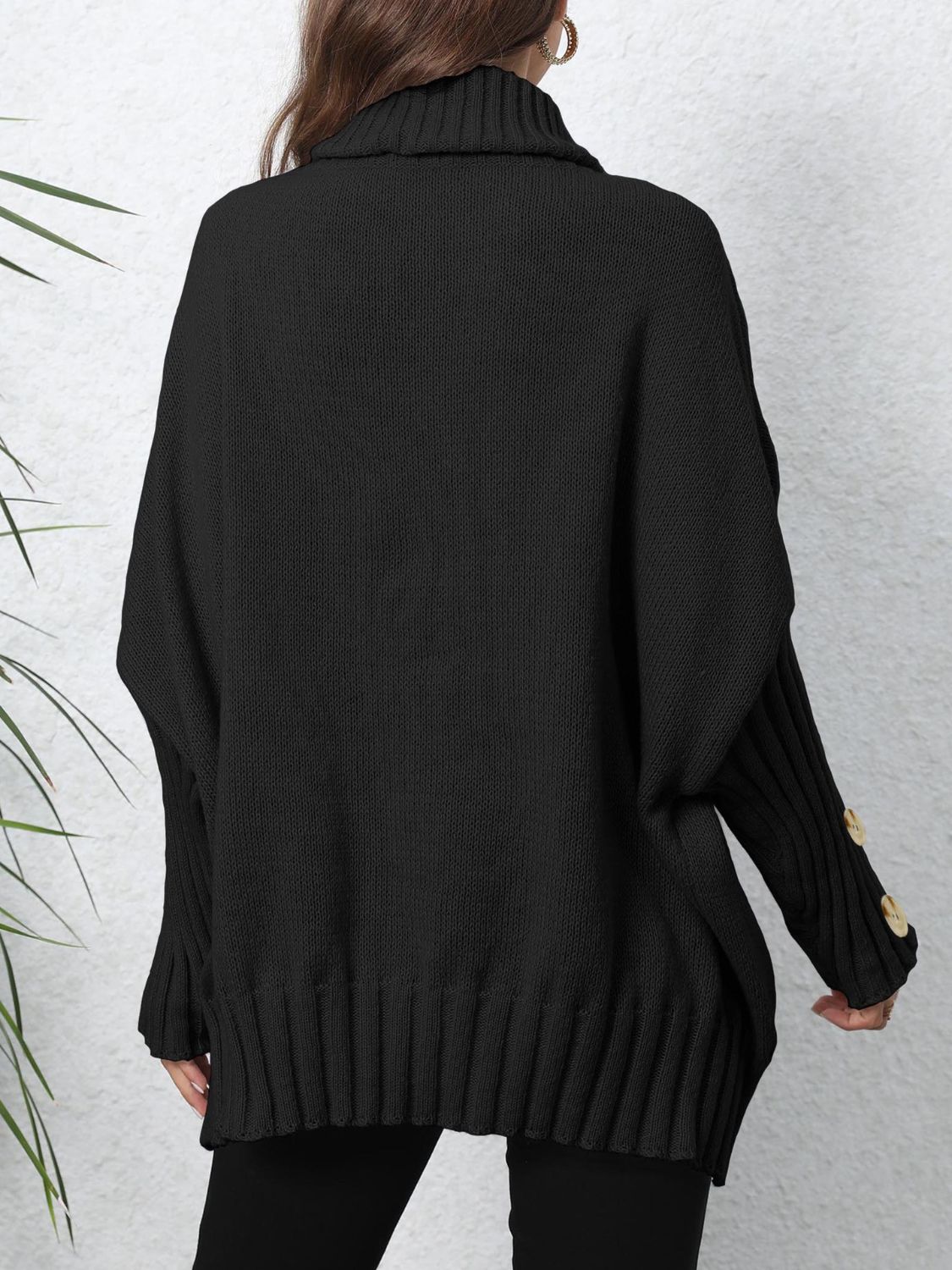 Turtleneck Long Sleeve Sweater-Angel Casuals