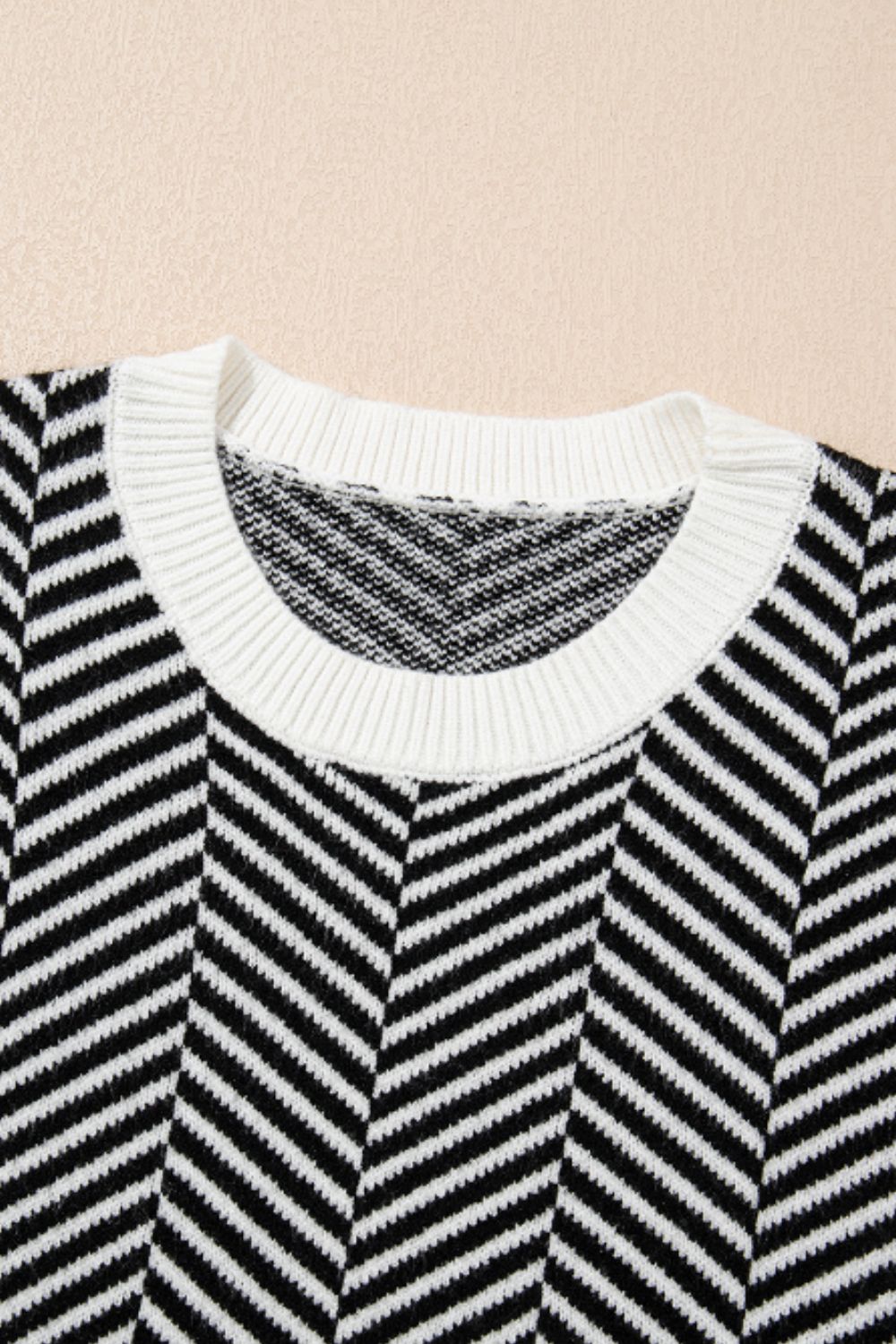 Striped Round Neck Long Sleeve Sweater-Angel Casuals