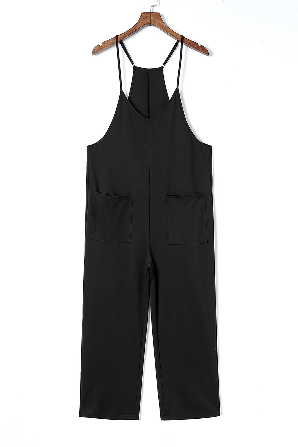 Pocketed Spaghetti Strap Wide Leg Jumpsuit-Angel Casuals