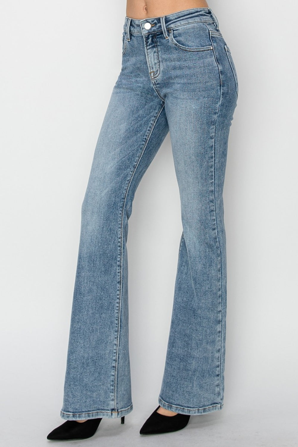 RISEN Full Size Mid Rise Bootcut Jeans-Angel Casuals