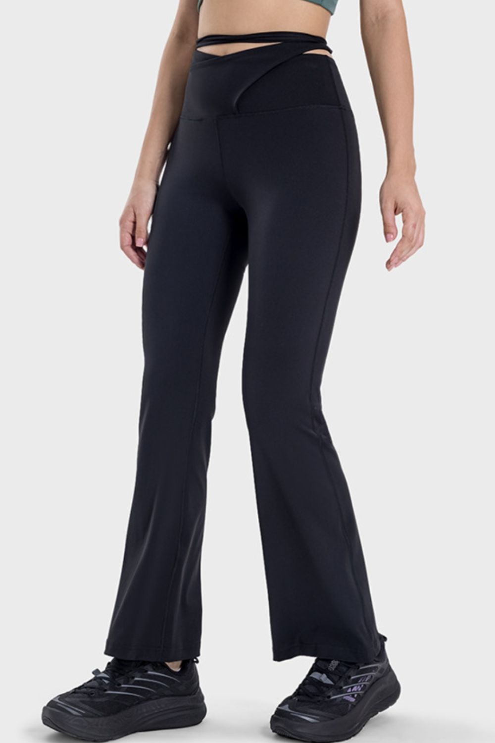 Tied Mid-Rise Waist Active Pants-Angel Casuals