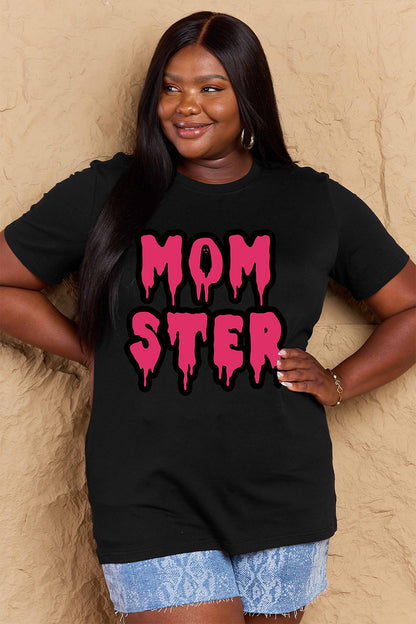 Simply Love Full Size MOM STER Graphic Cotton T-Shirt-Angel Casuals