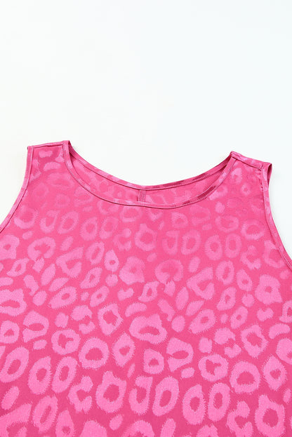 Sweet Days Leopard Round Neck Tank-Angel Casuals