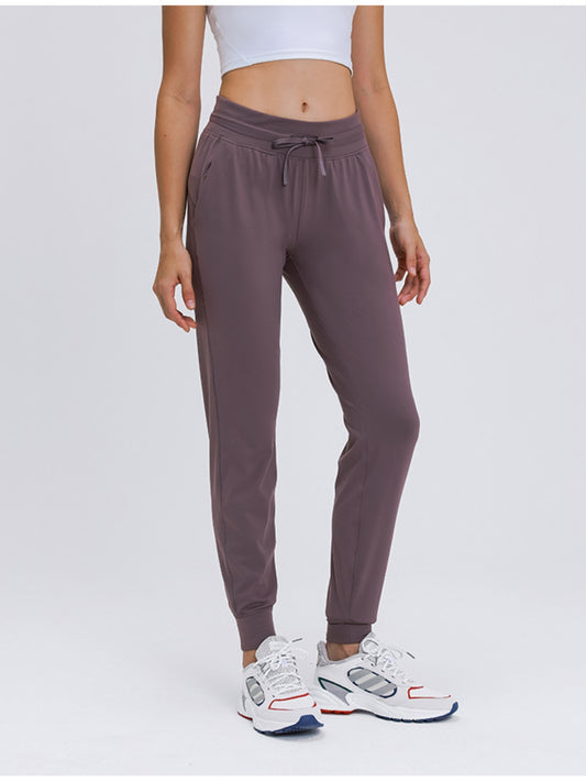 Double Take Tied Joggers with Pockets-Angel Casuals