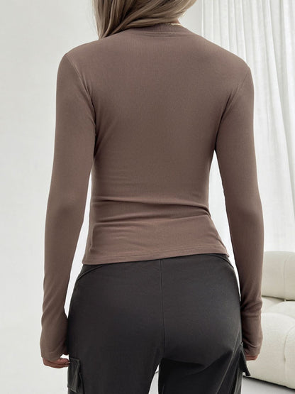 Devine Round Neck Long Sleeve T-Shirt-Angel Casuals