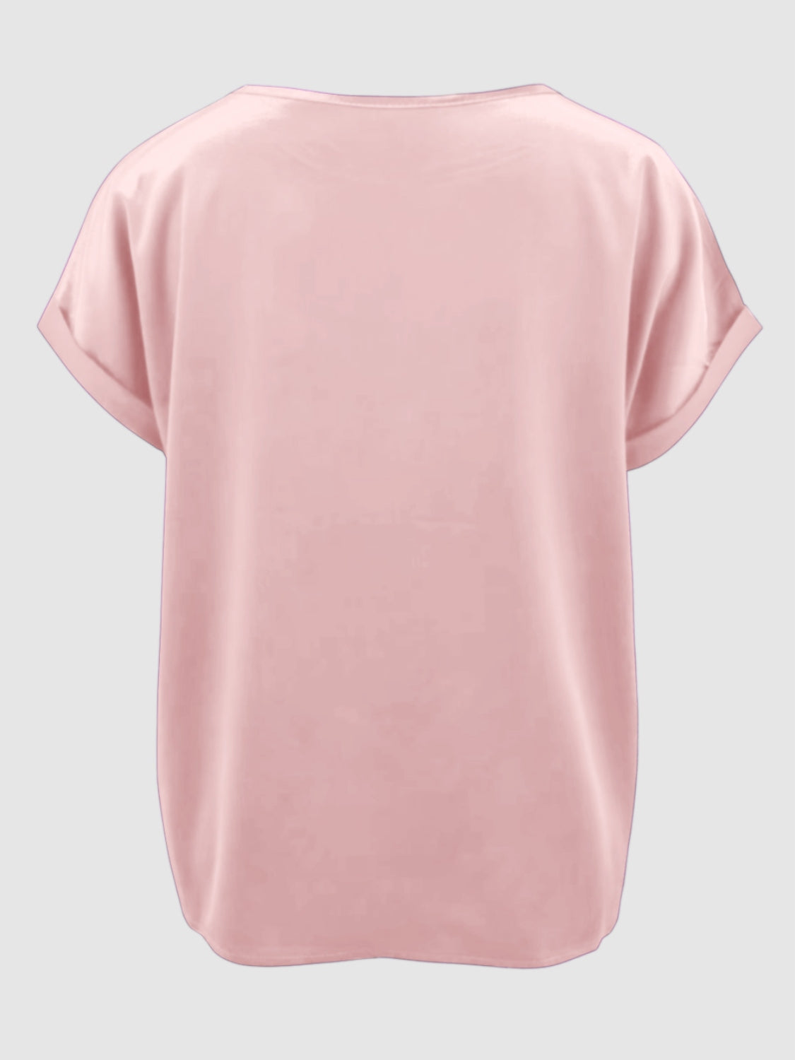 Round Neck Short Sleeve T-Shirt-Angel Casuals