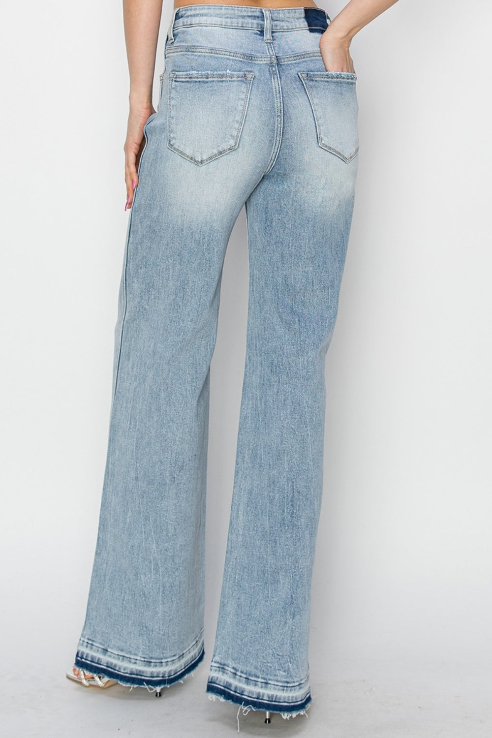 Risen Full Size High Rise Wide Leg Jeans-Angel Casuals