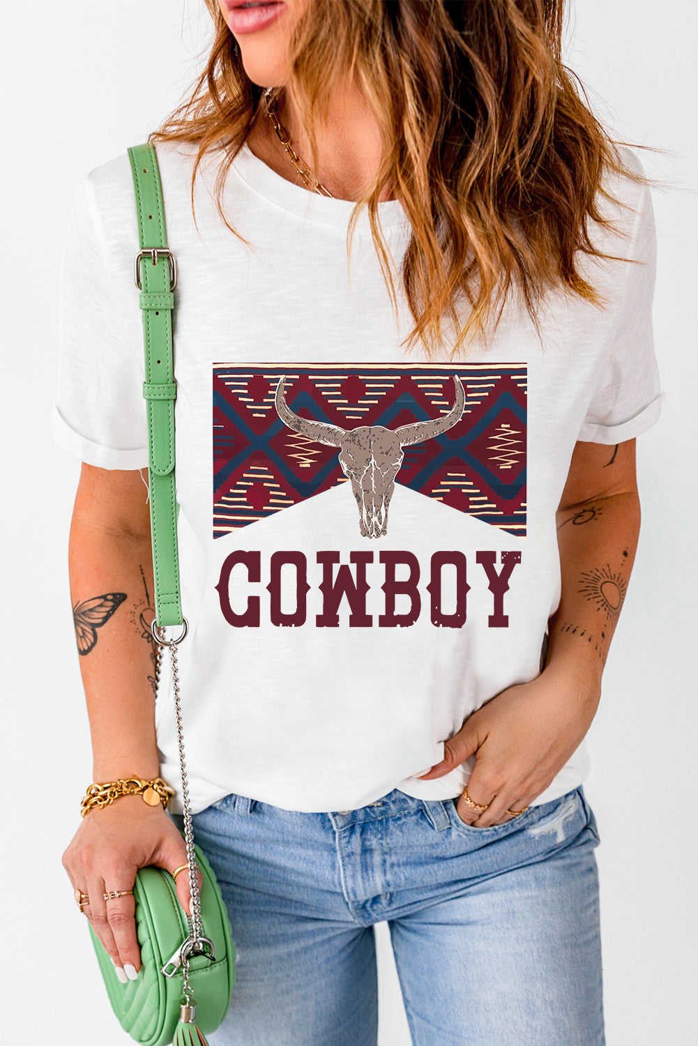 Graphic Round Neck Short Sleeve T-Shirt-Angel Casuals
