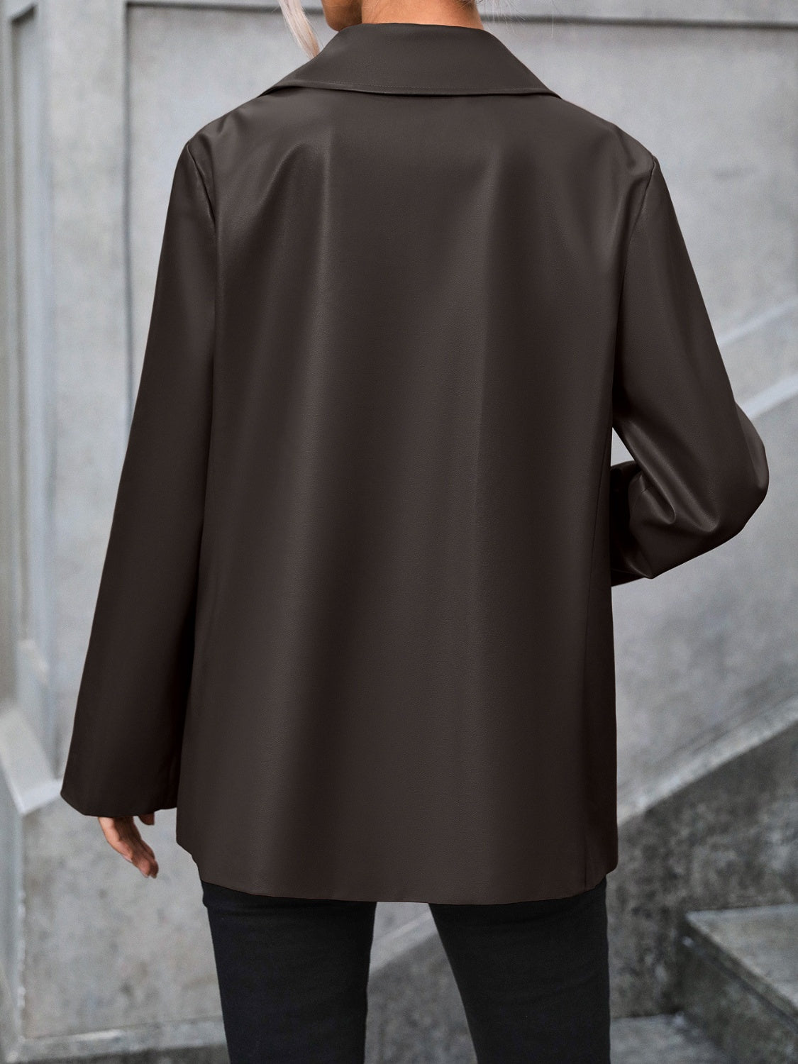 Ivy Lane Pocketed Button Up Collared Neck Blazer-Angel Casuals