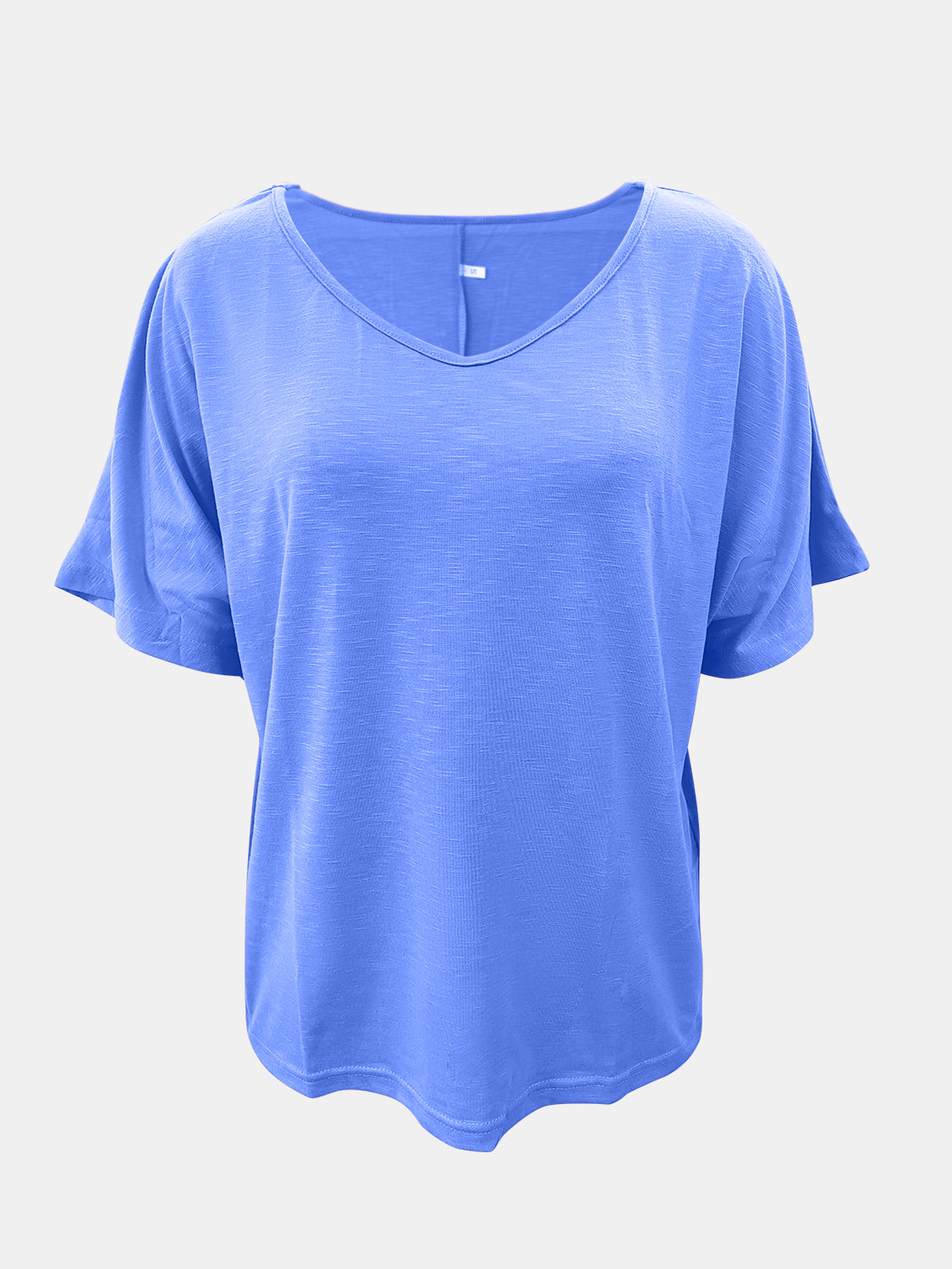 Full Size Scoop Neck Short Sleeve T-Shirt-Angel Casuals