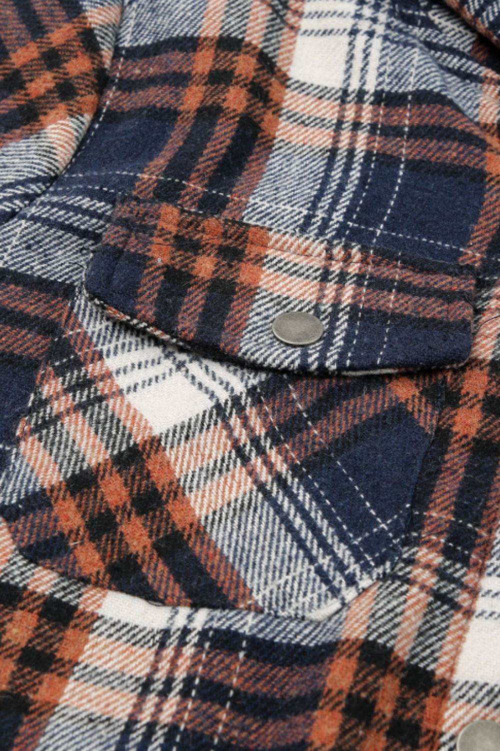 Plaid Button Up Long Sleeve Hooded Jacket-Angel Casuals