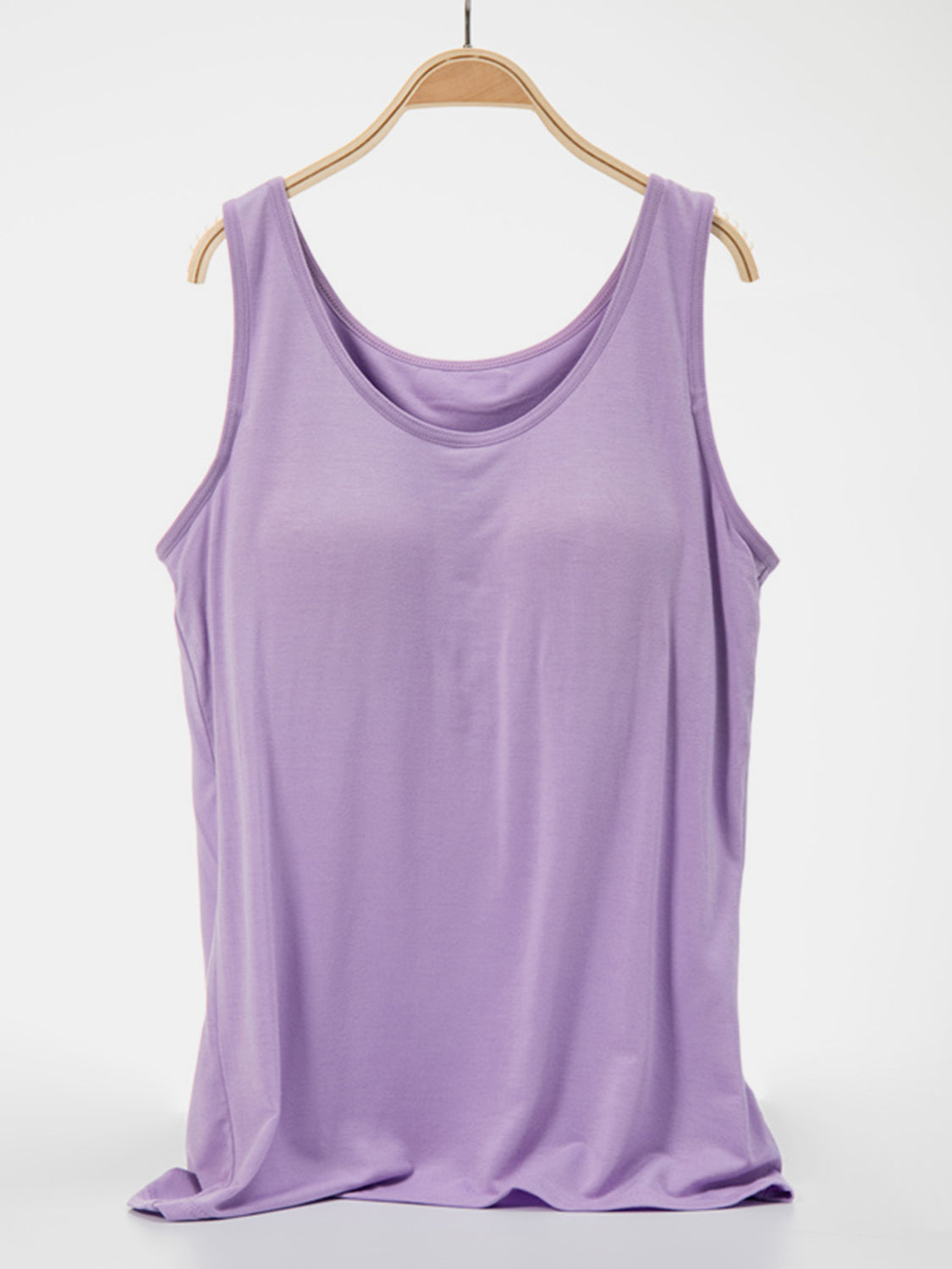 Scoop Neck Wide Strap Tank-Angel Casuals