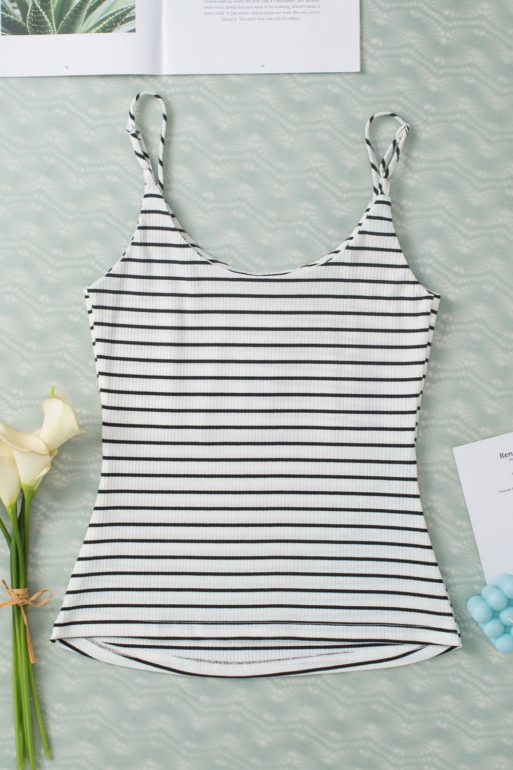 Striped Scoop Neck Cami-Angel Casuals