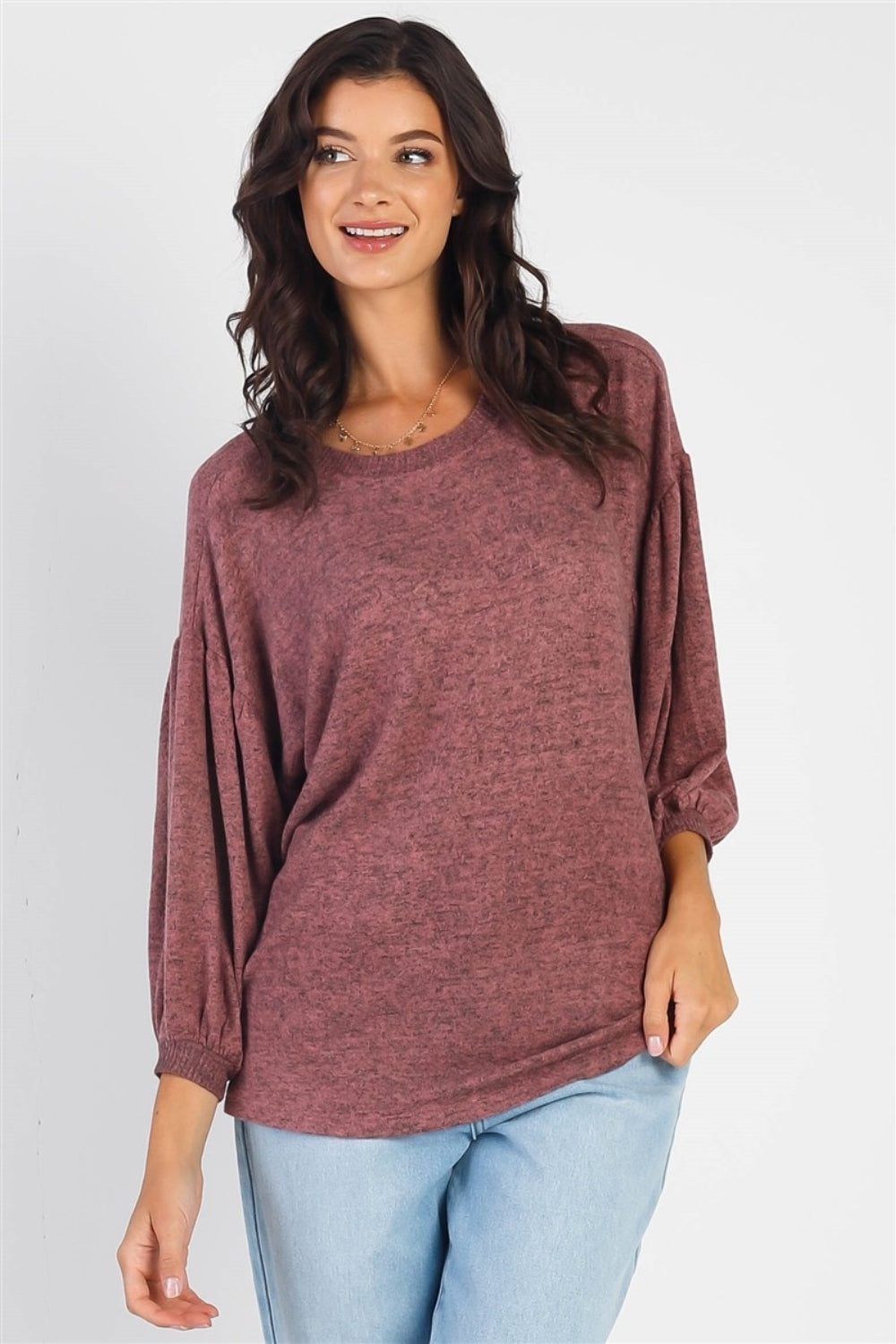 Cherish Apparel Drop Shoulder Puff Sleeve Top-Angel Casuals