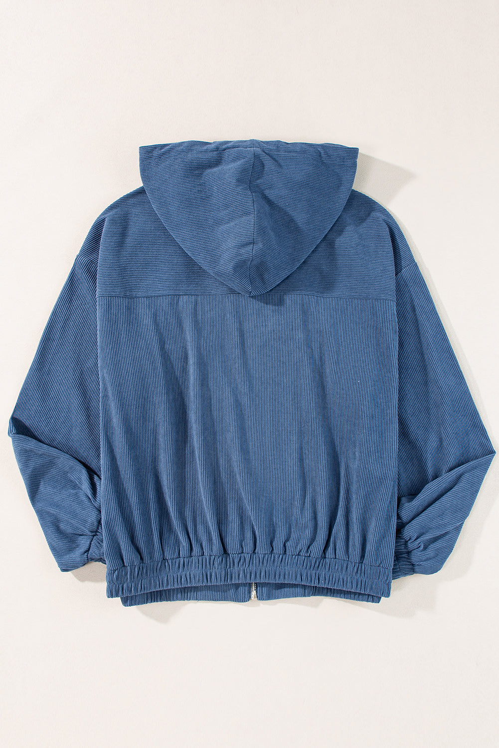 Pocketed Zip Up Long Sleeve Hooded Jacket-Angel Casuals