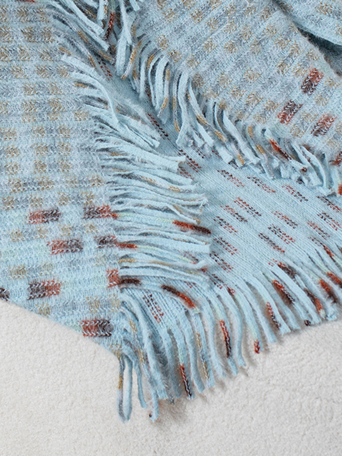 Fringe Open Front Half Sleeve Poncho-Angel Casuals