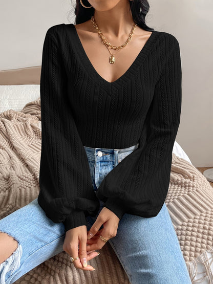 Honey V-Neck Long Sleeve T-Shirt-Angel Casuals