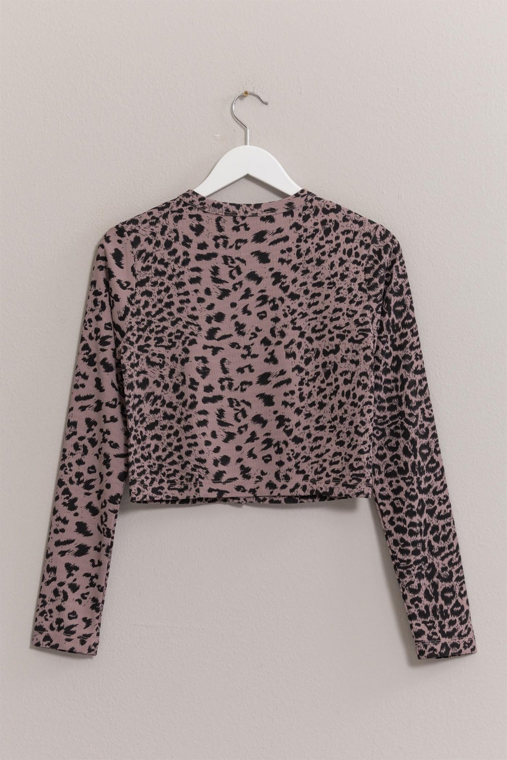 HYFVE Animal Print Snap Down Crop Cardigan-Angel Casuals